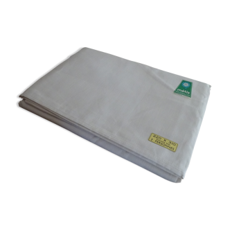 Flat sheet mestizo linen cotton "blue flower" 310 x 220