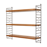 Scandinavian vintage shelf in teak "string" 1960