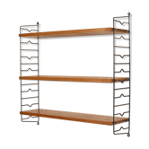 Scandinavian vintage shelf in teak "string" 1960