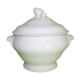 Large old 19 eme white porcelain tureen