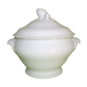 Large old 19 eme white porcelain tureen