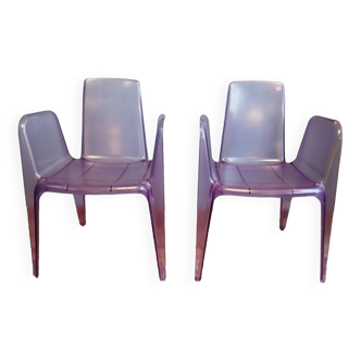 Pair of Bella rifatta designer chairs