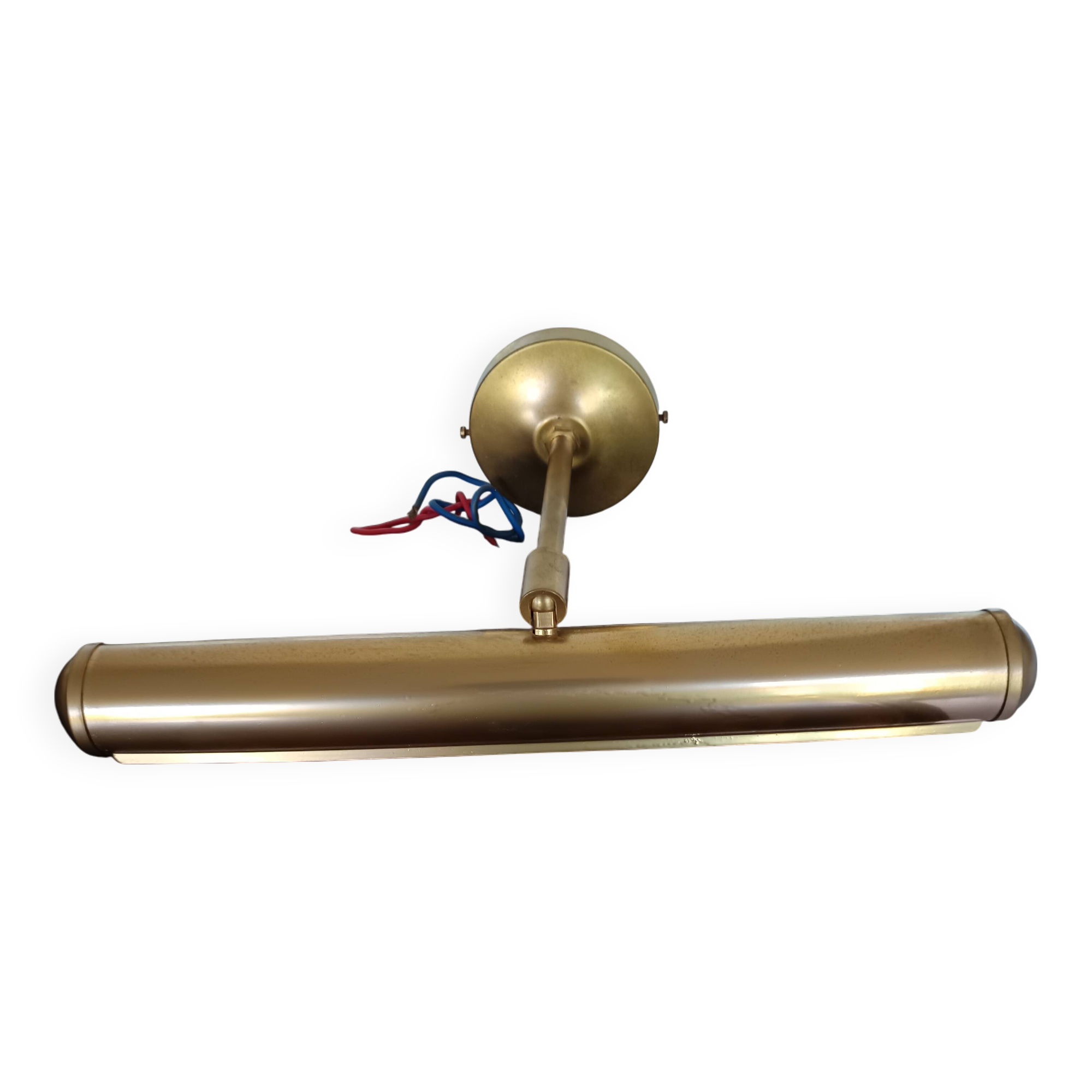 Antique gilded brass picture light