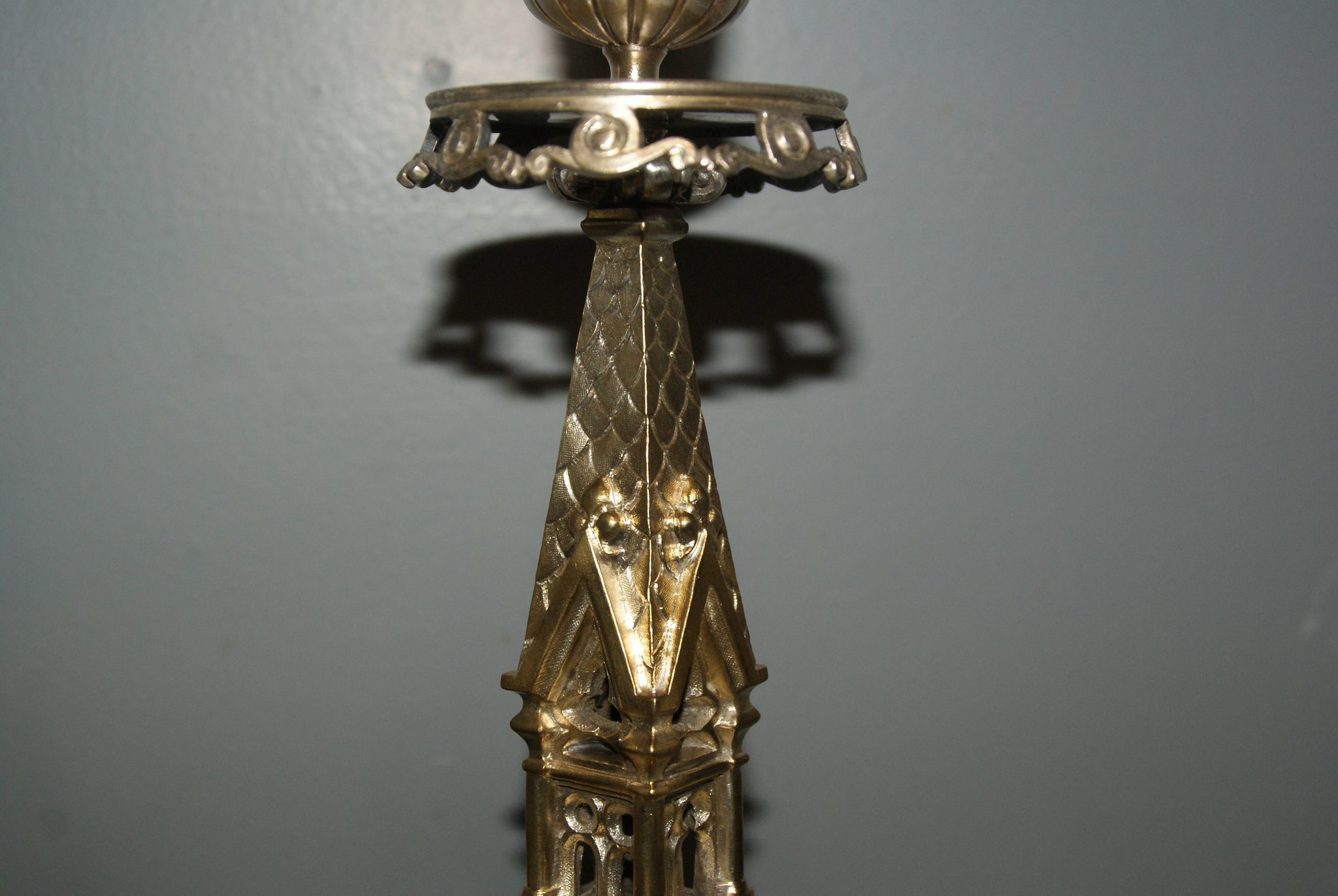 Rare pair of 19th century bronze candlesticks