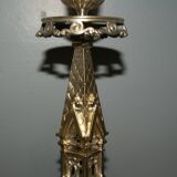 Rare pair of 19th century bronze candlesticks