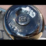Vase in black multilayer glass paste and inclusion of gold and other colors signed by Bob Le Bleïs