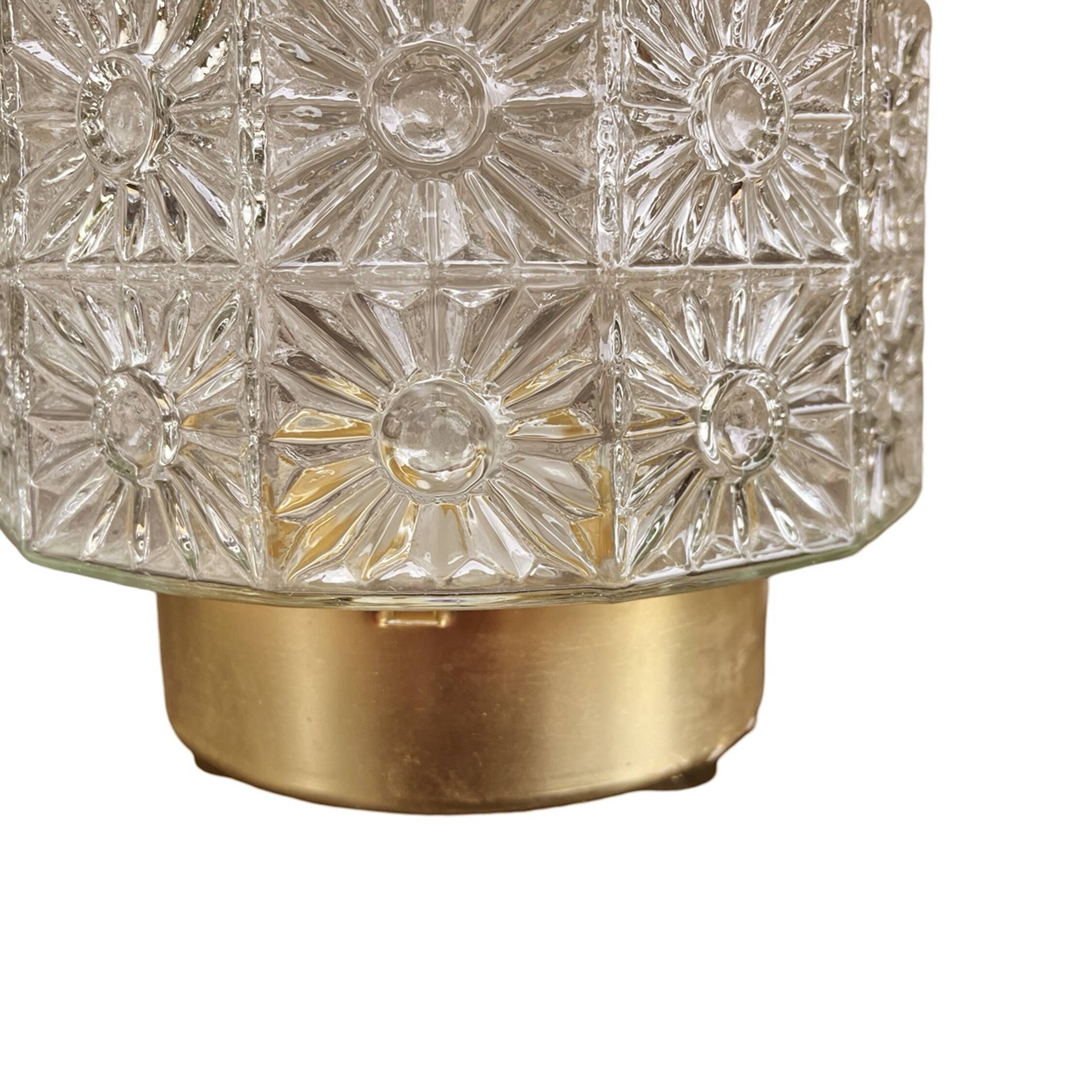 Ceiling lamp, VEB Beleuchtungsglas Kombinat Gorlitz, Germany, 1970s.