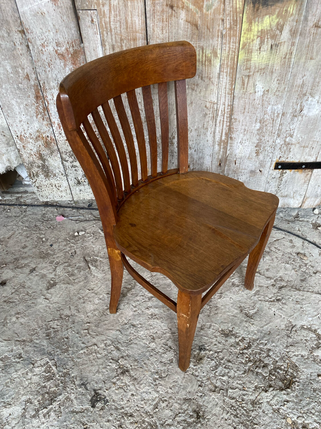 Vintage 1930s Solid Oak Office Chair