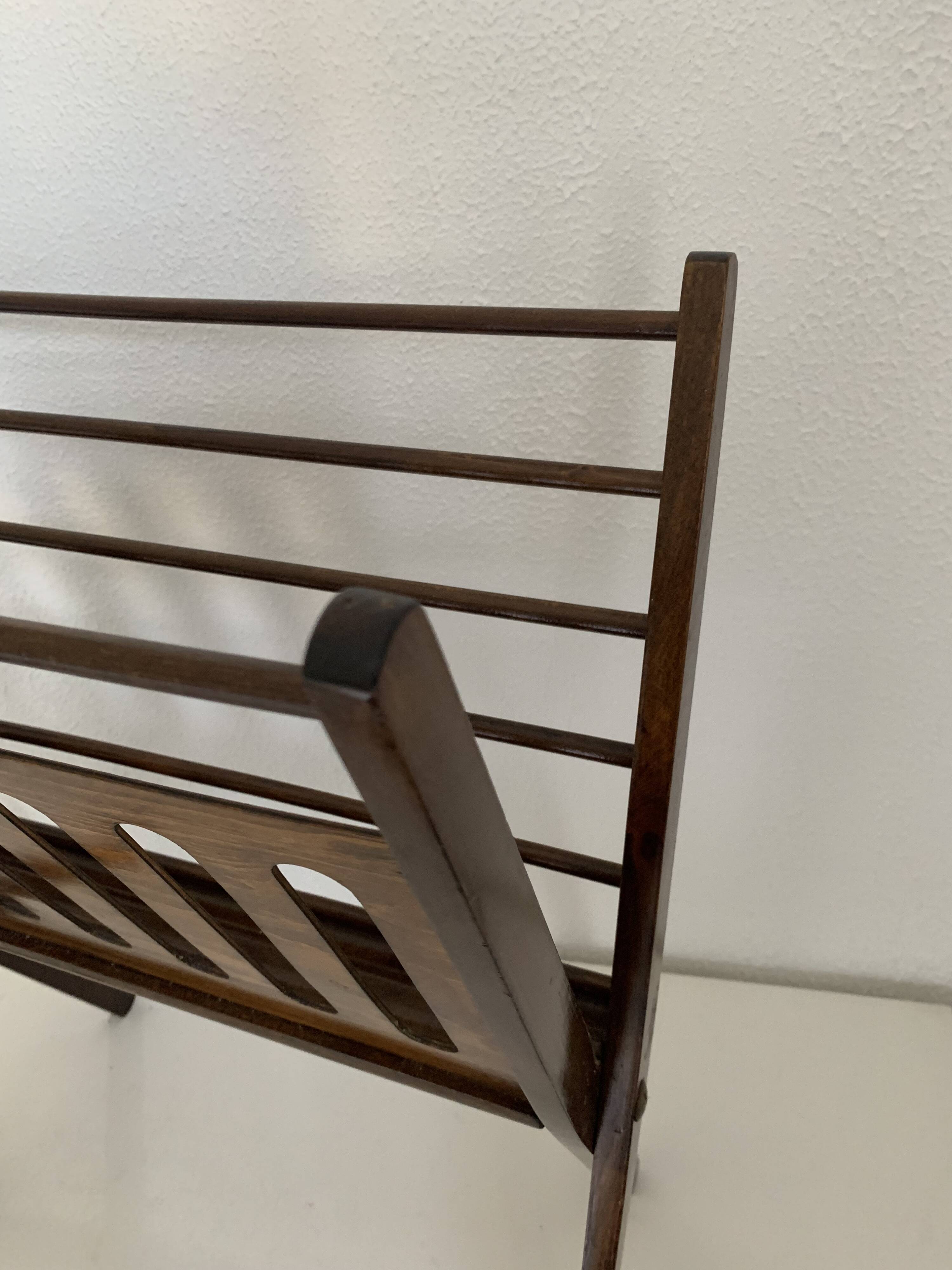 Magazine rack vintage1960 Cees Braakman scandinavia vinyl magazines