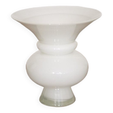 Vase danois en verre opalin 1970