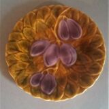 Plate slip plums Sarreguemines early twentieth century