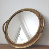 Plateau miroir doré
