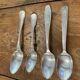 8 tablespoons in silver metal including a monogram christofle art deco