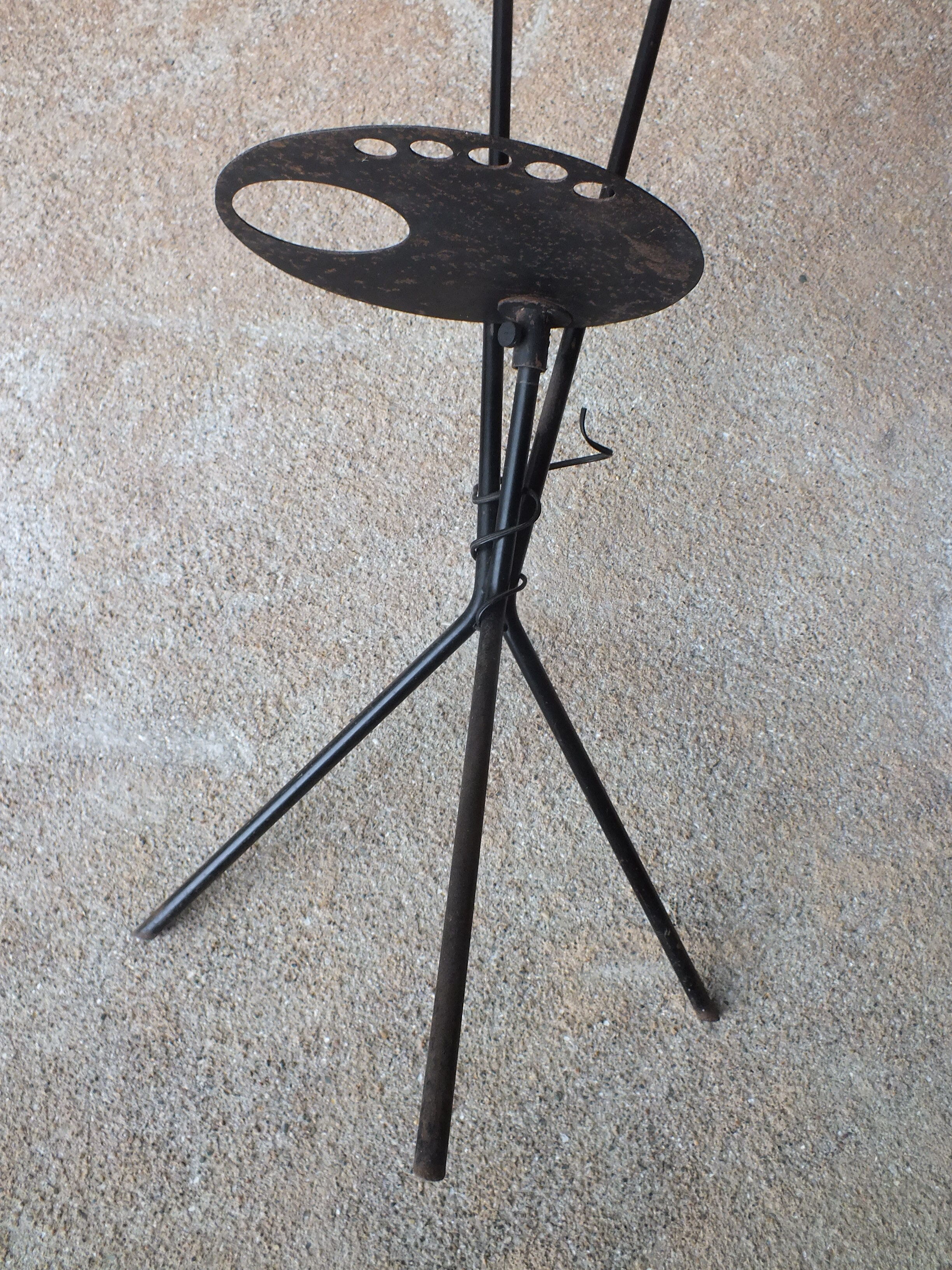 Floor lamp "painter's palette" 50s with 2 arms of light