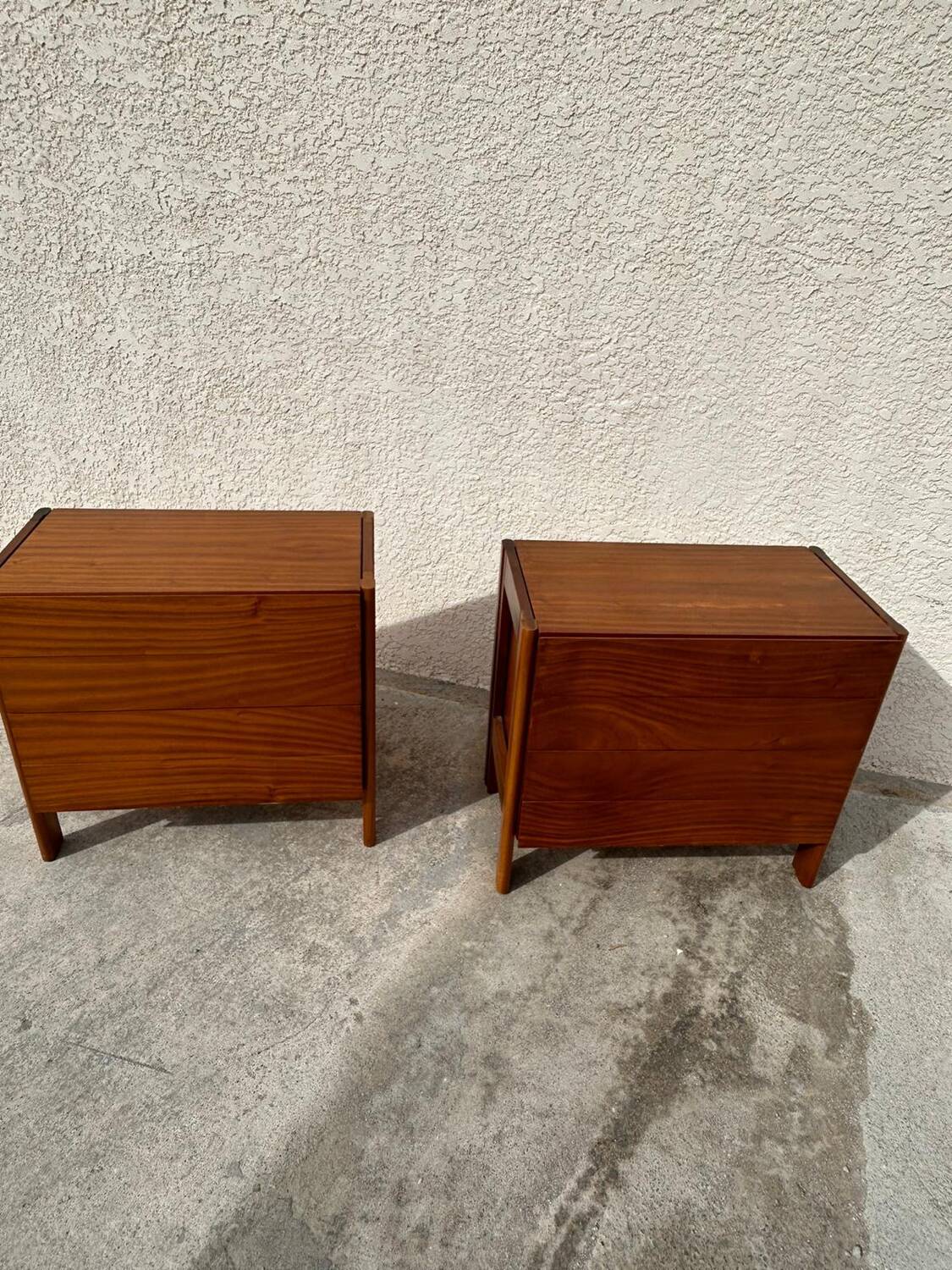 Pair of vintage wooden chests of drawers
