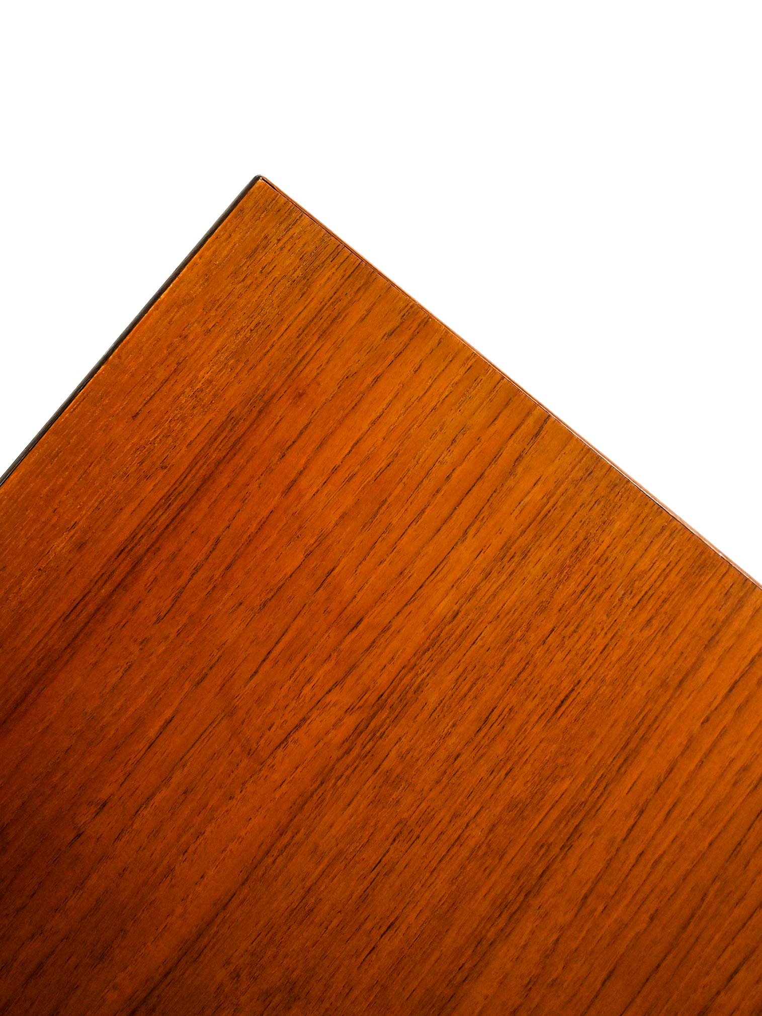 Scandinavian table with sliding panels.