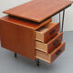 1950s hairpin desk in teak from Netherlands