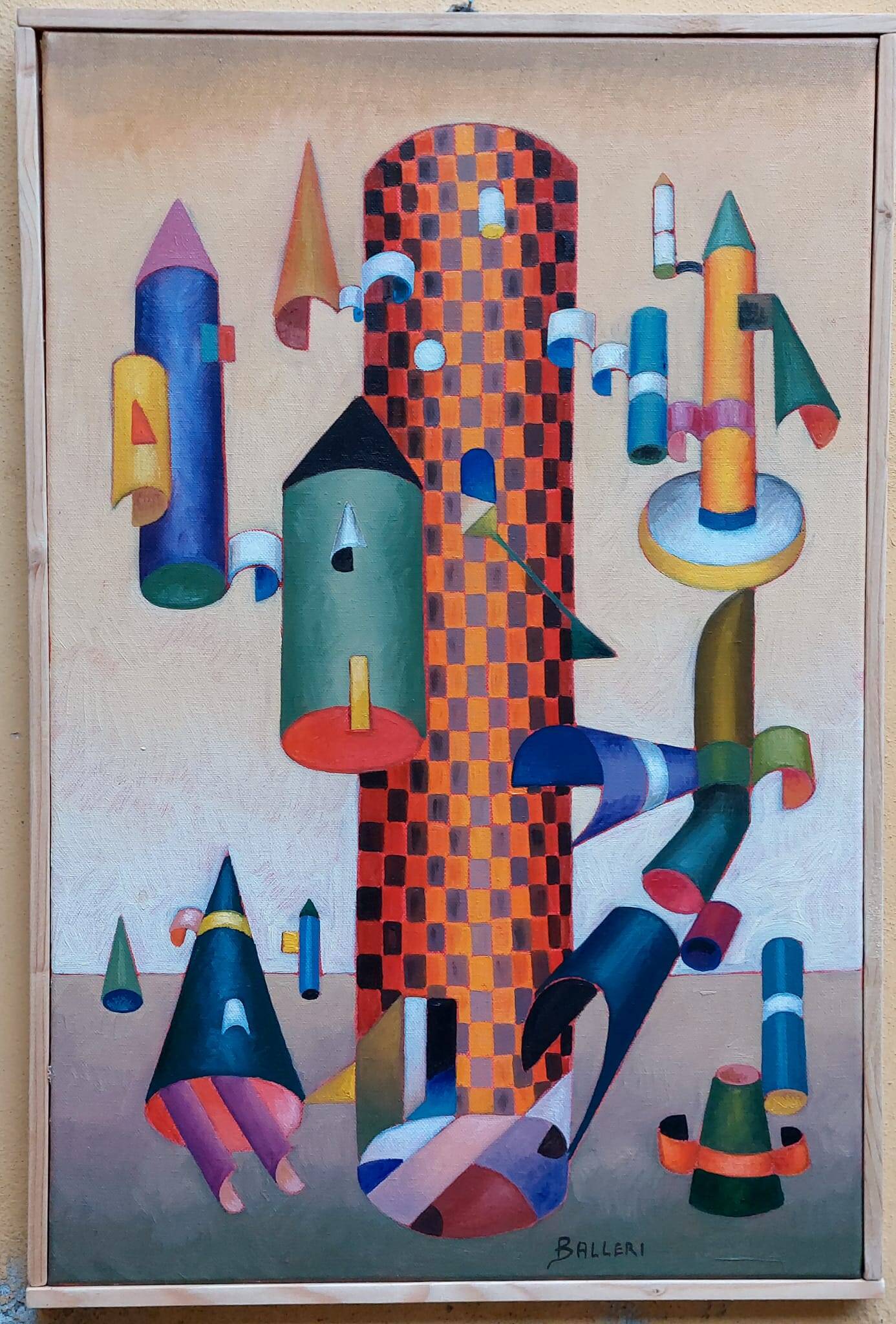 Peinture abstraite franco balleri 2008 huile sur toile