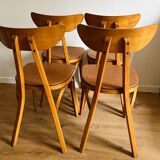 4 chaises « Banane » estampillées Luterma
