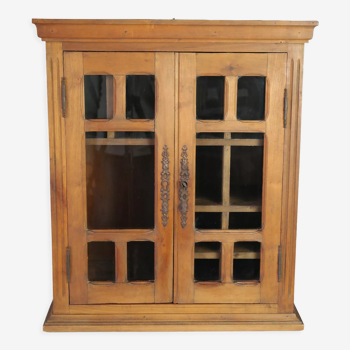 Vitrine de metier ancienne en bois de noyer XXème