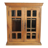 Antique walnut display cabinet from the 20th century.