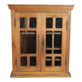 Showcase of old trade in walnut wood XXth