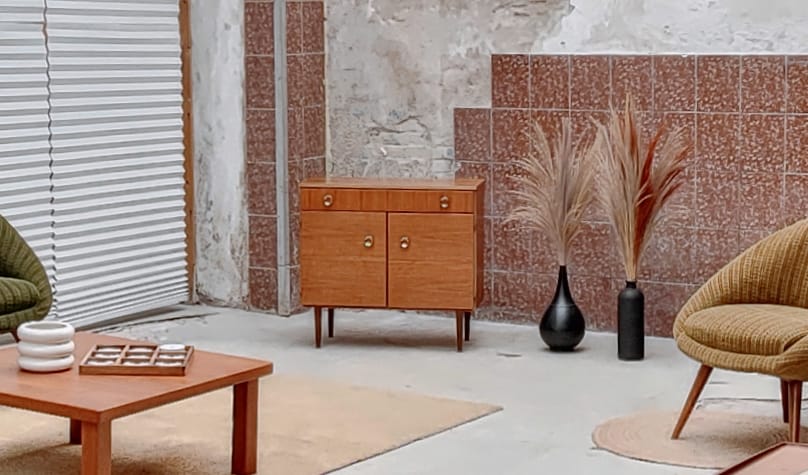 Mid century shoe cabinet | vintage - sidetable