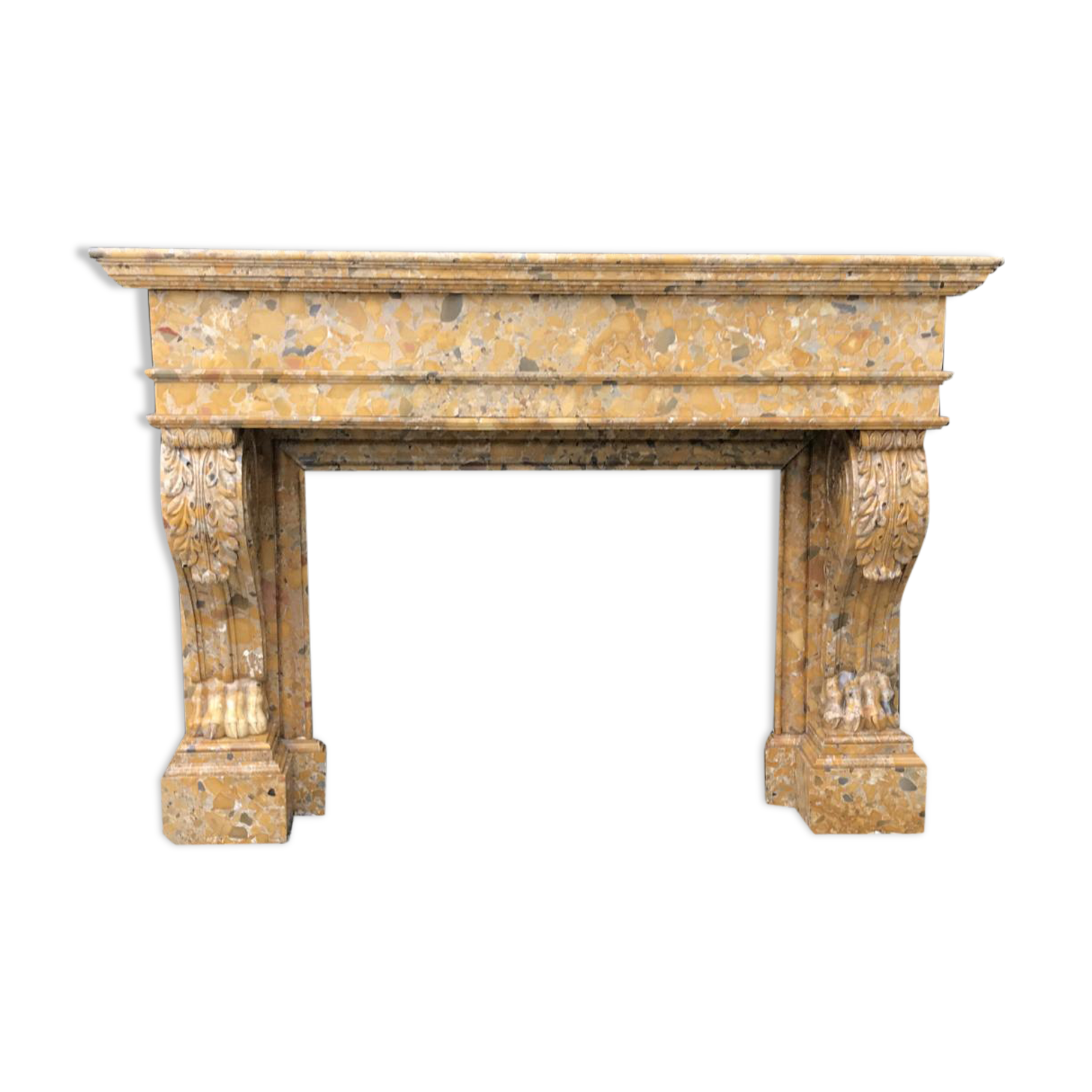 Breach of Aleppo nineteenth century marble fireplace