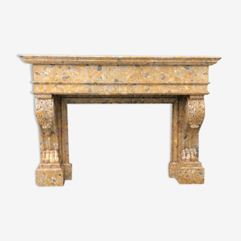 Breach of Aleppo nineteenth century marble fireplace