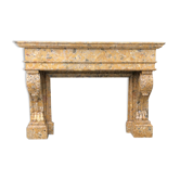 Breach of Aleppo nineteenth century marble fireplace
