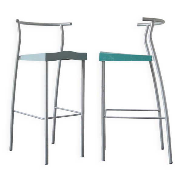 Vintage Stools Hi-Glob Bar Stool by Philippe Starck for Kartell, 1990s, Set of 2