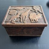 Small carved ethnic chest