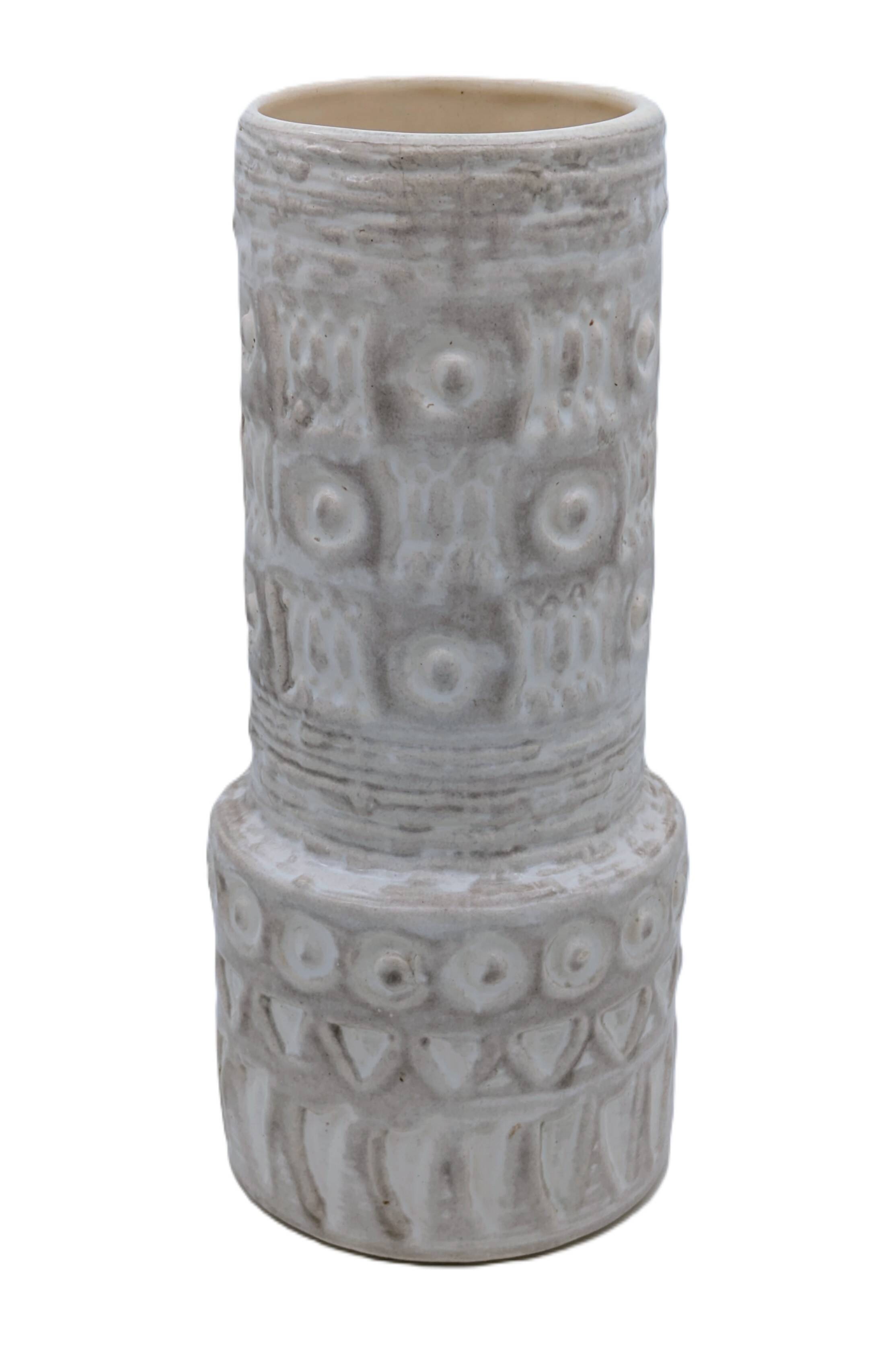 Large Brutalist Textured Ceramic Vase - WGP Fat Lava Style 1960s/1970s
