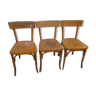 Set of 3 antique bistro chairs