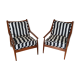 Pair of Scandinavian armchairs 50-60s