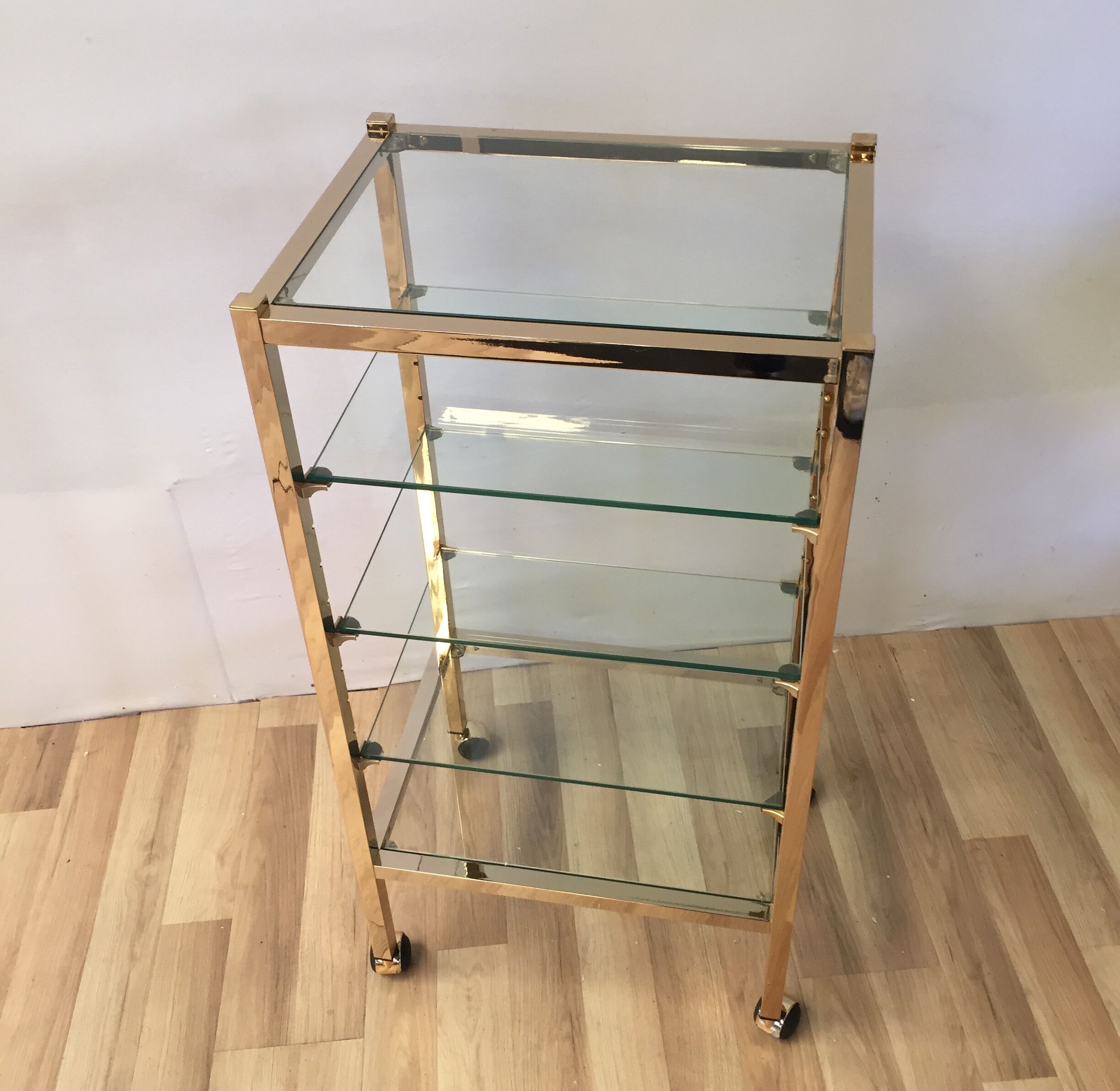70s glass shelf