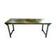 Green patinated metal workshop table 1950