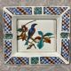 Ashtray. Trinket dish. Japanese porcelain. Blue bird on an autumn branch
