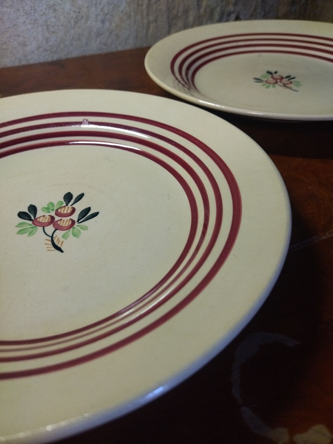 Gien floral plates