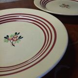 Assiettes fleuries Gien