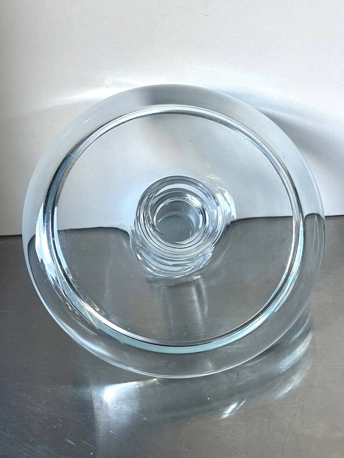 Holmegaard Sculptural bowl design by Per Lutken Denmark 1950’s