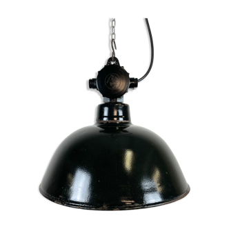 East German Enamel Factory Light By Lbd Veb Leuchtenbau Dresden, 1950s