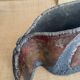 Raku vase signed free form