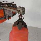 Lampe suspendue Art Déco avec bol en verre et 3 calices, années 1930