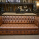 Chesterfield sofa 3 seater Vintage brown leather