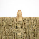 Moroccan bench in wood and rope