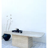 Travertine coffee table