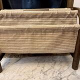 Vintage 70s wooden magazine rack