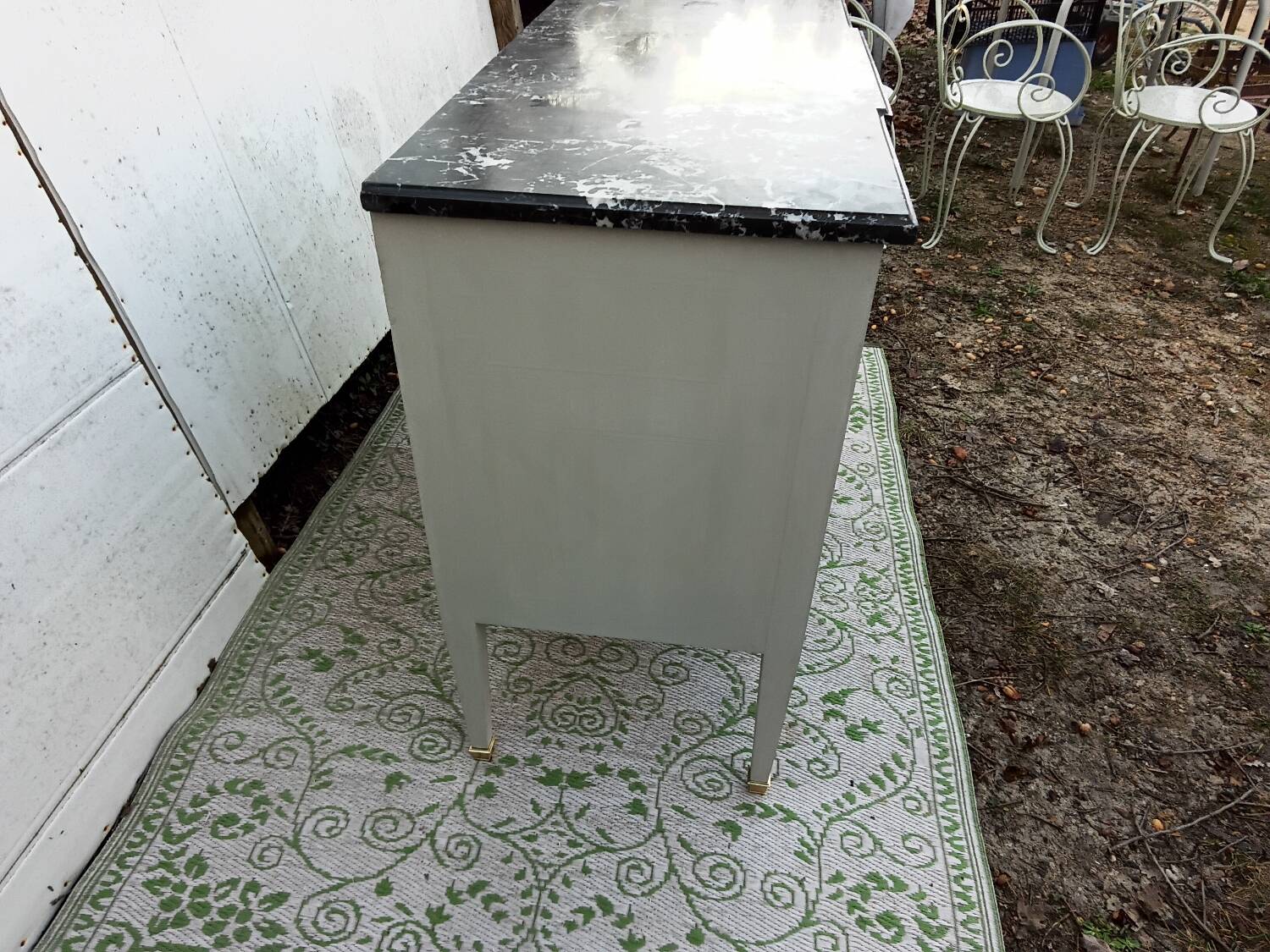 Gray chest of drawers