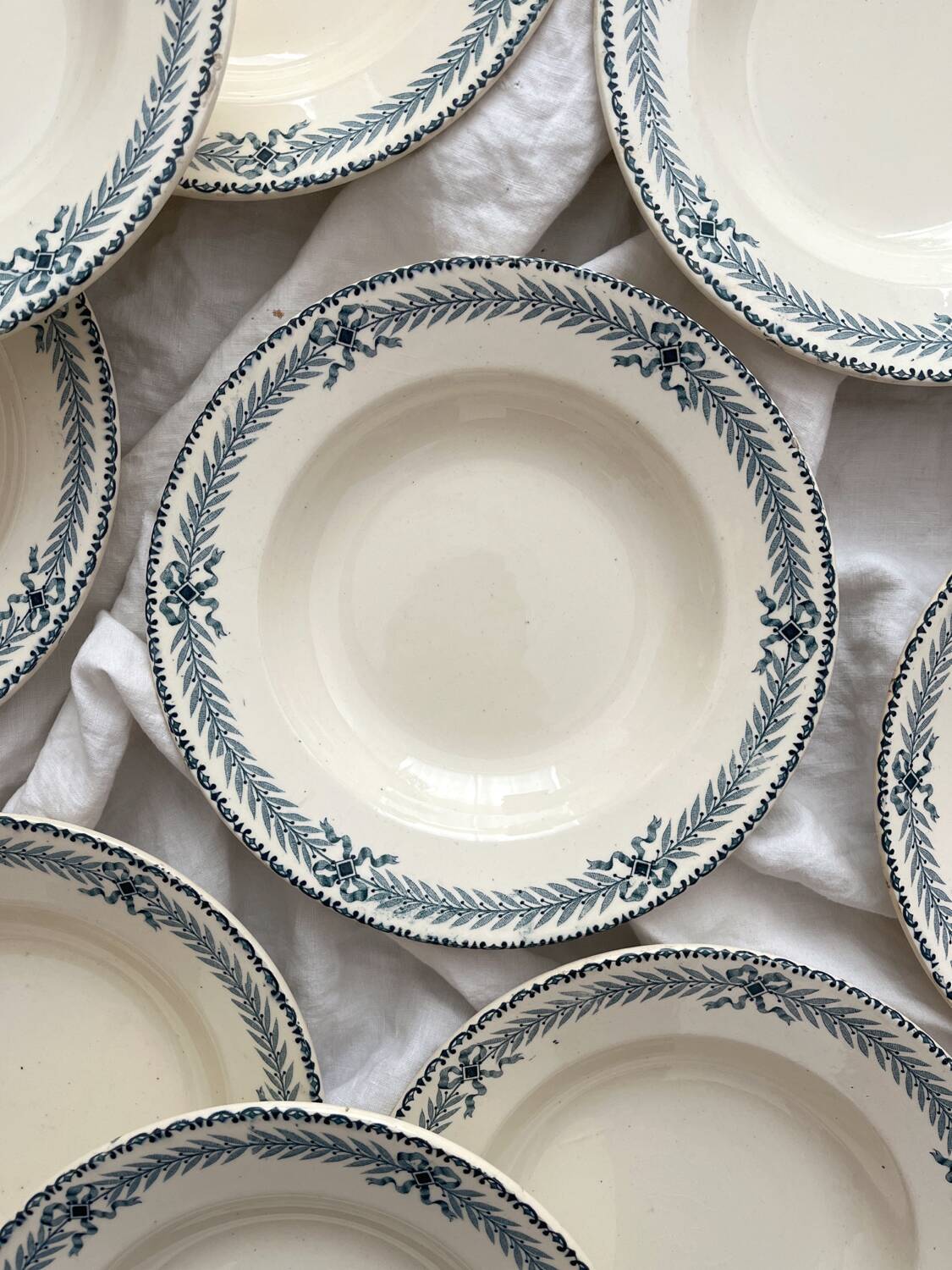 10 deep iron earthenware plates “Chinon” Choisy le Roi